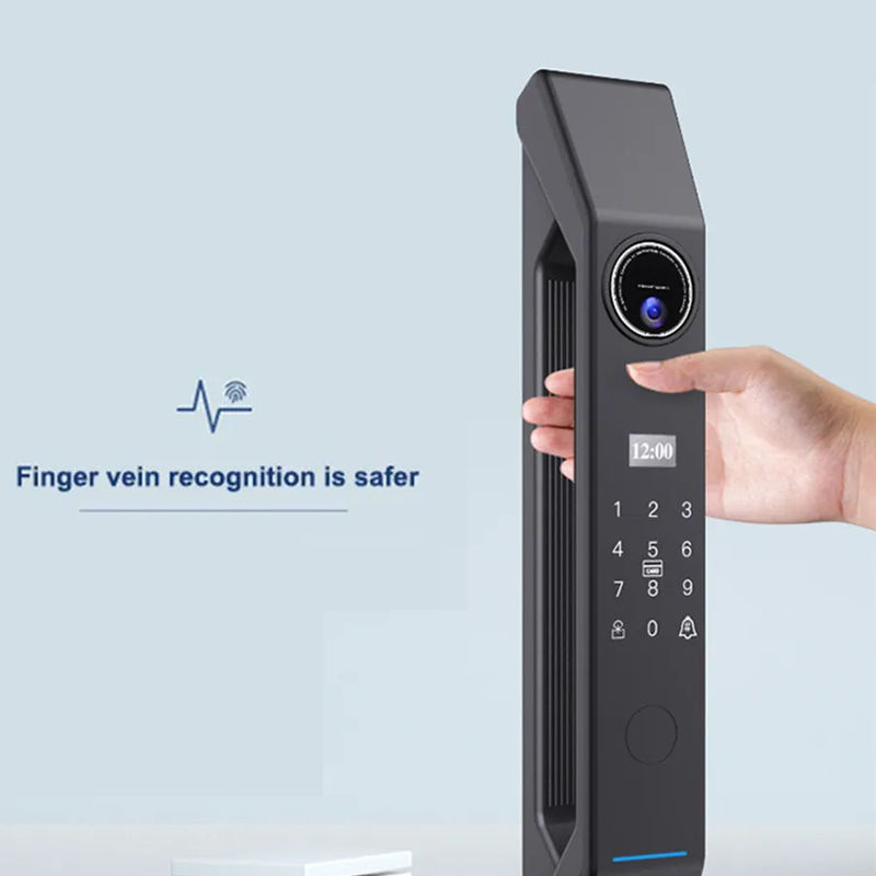 Armazenamento de dados na nuvem Entrada sem chave fechadura de porta inteligente para portas de madeira e aço inoxidável
